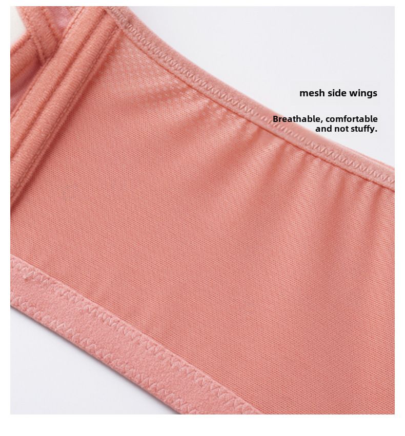 Reggiseno sottile senza bordo di grandi dimensioni in seta push-up anti-cedimento del seno grande, intimo ultrasottile lucido, estivo da donna_voghion.com