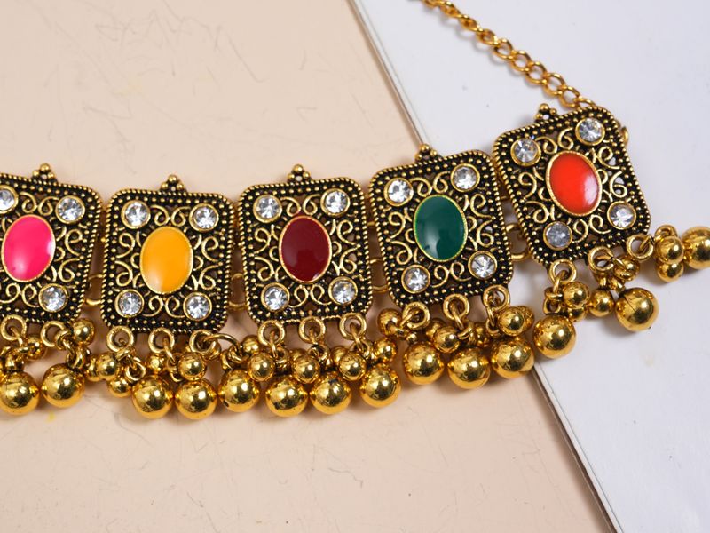 Collier indien unisexe à la mode pour femmes, collier traditionnel de perles en forme de cloche pour mariage Bollywood_voghion.com