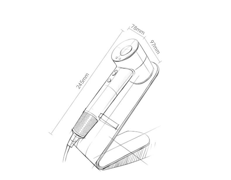Asciugacapelli con motore brushless da 1600 W, tecnologia ionica e 3 impostazioni di velocità, corpo in ABS di qualità professionale_voghion.com