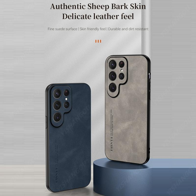 Custodia ibrida in pelle PU per Samsung Galaxy S23 S22 Ultra S21 Plus A14 A34 A54 5G A13 A32 Cover antiurto per telefono touch skin_voghion.com