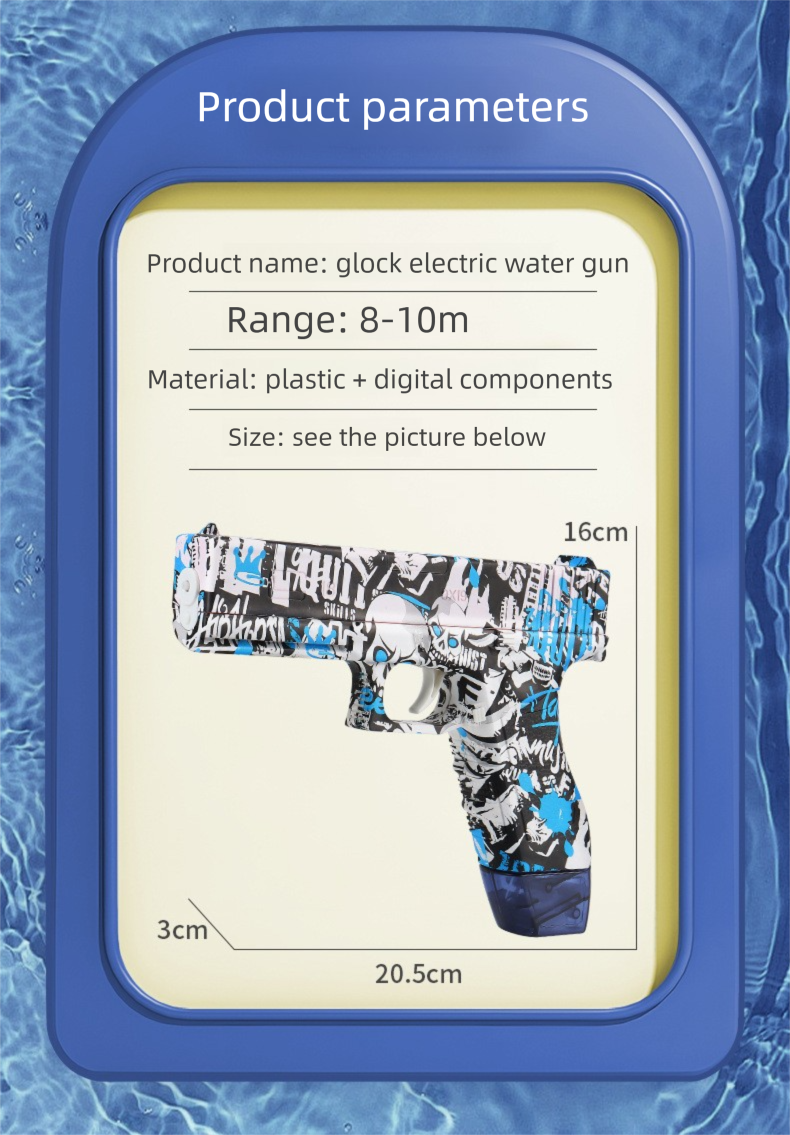 Electric Glock Children's Toy Large Capacity Repeating Water Gun Beach Summer_voghion.com