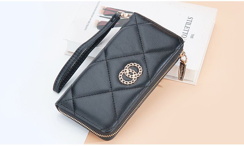 Baellerry New Women's Long Wallet Korean Version Xiaoxiangfeng Multi-card Position Clutch Bag Quilted Women's Bag Wholesale_voghion.com