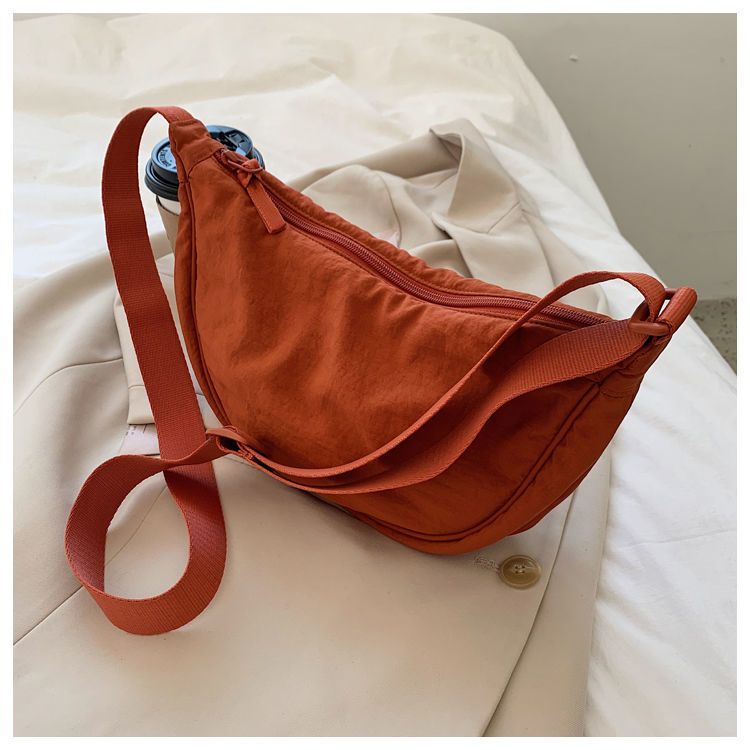 Borsa a tracolla da donna dal design semplice Borsa a tracolla piccola in nylon da donna alla moda Borse a tracolla piccole in stoffa per ragazze vintage_voghion.com