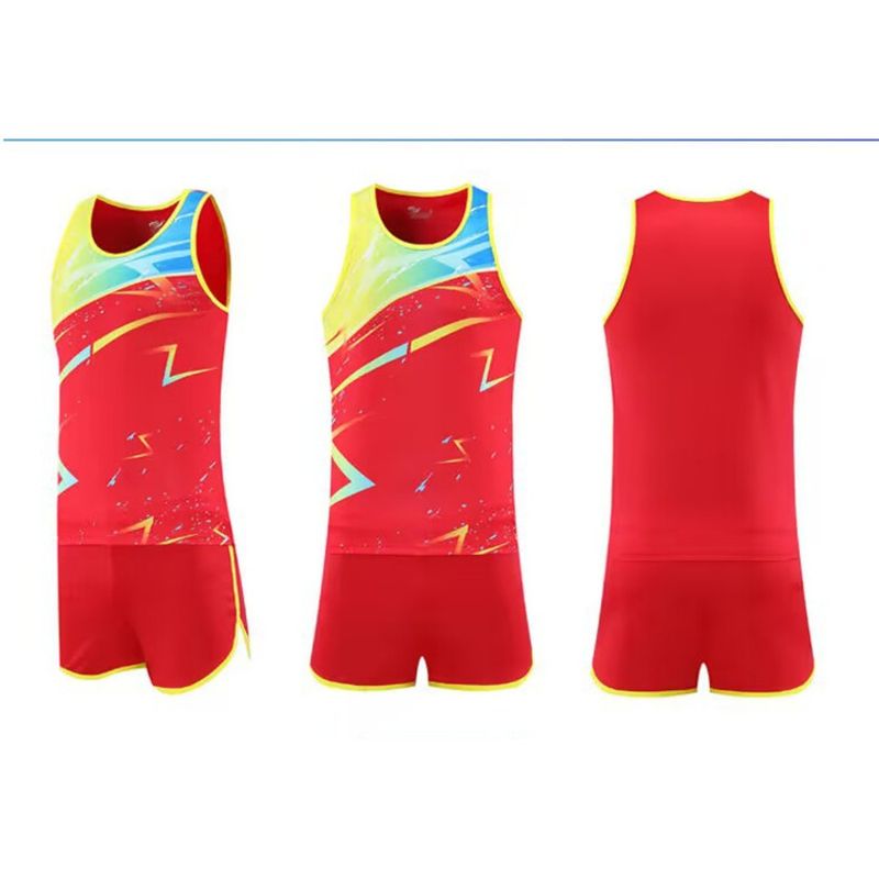 Ensemble de sport pour homme et femme, gilet et short de marathon, entraînement de vitesse, survêtement, compétition, sprint, course à pied_voghion.com