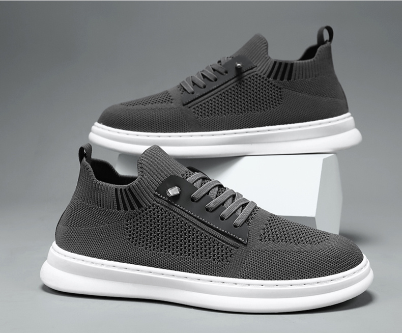 New product, every step of the shoe industry, flying woven men's mesh breathable casual sports socks shoes, P25_voghion.com