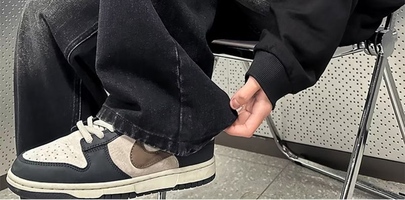 Verwaschene gerade Jeans für Herren im Frühling und Herbst im amerikanischen Stil mit lockerem weitem Bein, übergroße, lässige, trendige Sommerhose_voghion.com