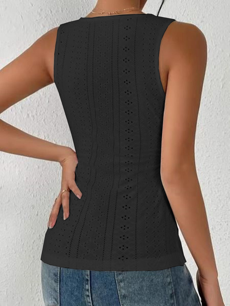 Gilet da donna alla moda, sexy, sottile, tinta unita, con scollo a V sul retro_voghion.com