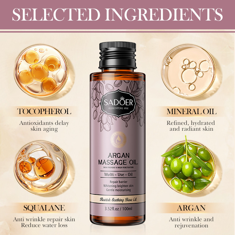 Aceite esencial para masaje corporal con base de rosa Forrest Gump de SADOER_voghion.com