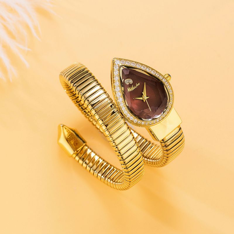 Orologio da polso da donna a forma di serpente, dal design unico, classico e squisito, intarsiato, nuovo in Europa e America, 2025_voghion.com