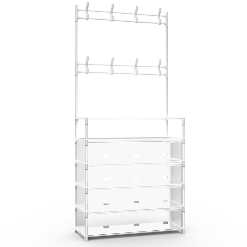 Tree Hat Clothes Shelf Shoe Hooks 5Tier Organizer Entryway Rack Clothing With Dustproof Removable Hall Rack Freestanding 8 Coat_voghion.com