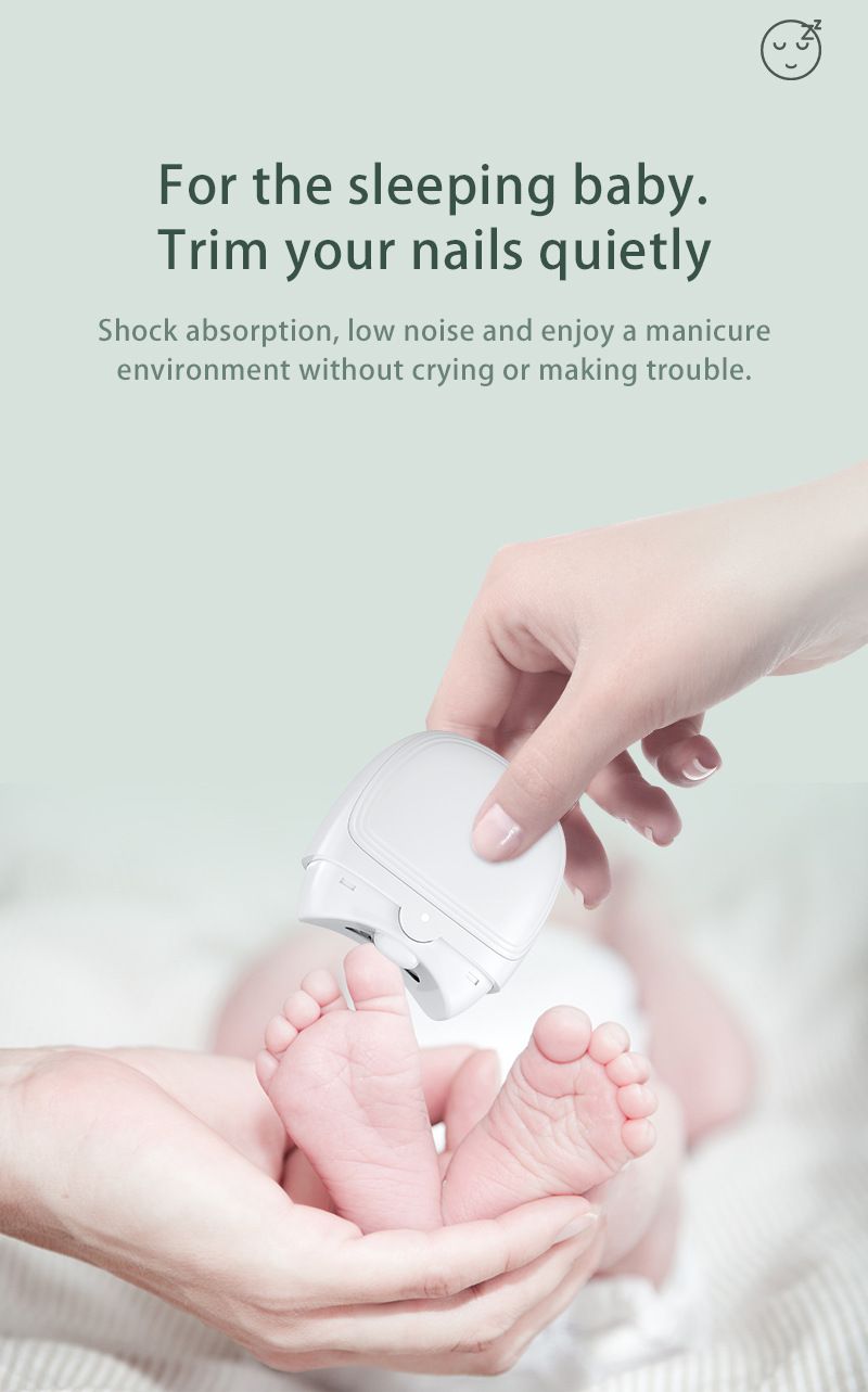 Nieuwe elektrische manicure-tool voor volwassenen, trimmer, baby en kind, anti-knel automatische nagelknipper met lithiumbatterij_voghion.com