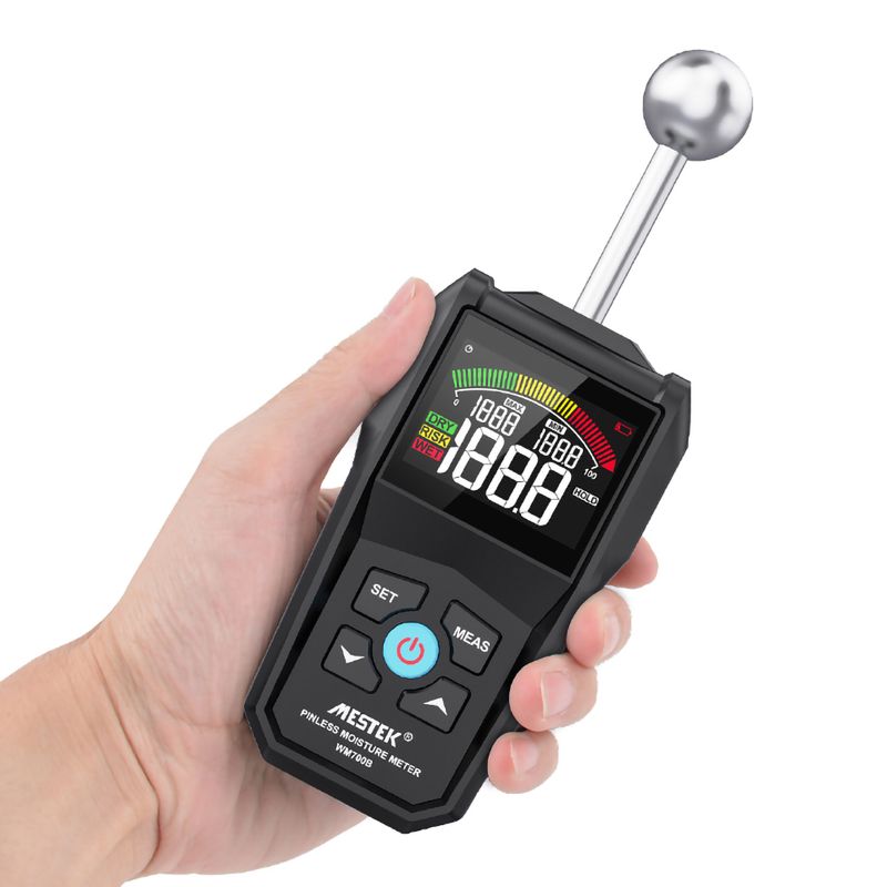 Digital träfuktighetsmätare Hygrometer Beröringsfri träfuktdetektor Larm Icke-förstörande fuktighetstestare fuktdetektor_voghion.com