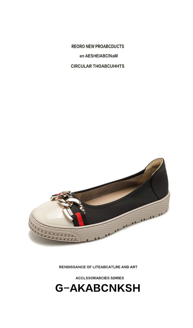 Britih tyle s kulatou špičkou kovová přezka barva blokovaná kožená mokasína, pohodlná na kousání, líná svatá ústa_voghion.com