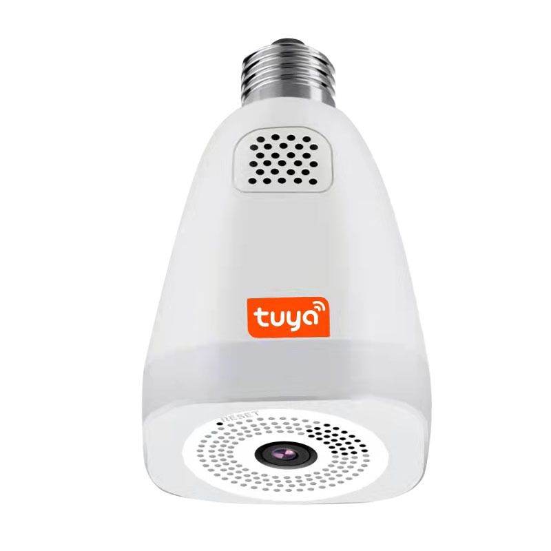 Tuya Smart 360 Degree VR Panoramic E27 Lamp Head Home Wireless Camera Dual Light Source_voghion.com