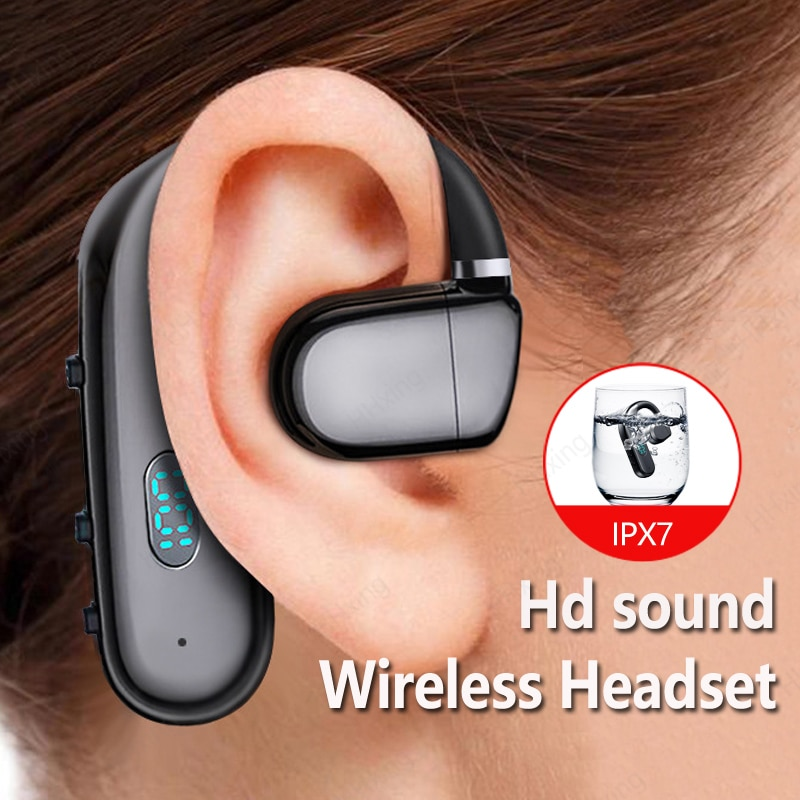 Trådløse Bluetooth-hovedtelefoner med mikrofon-knogleledning-øretelefoner Håndfri støjreducerende headset til kørsel_voghion.com