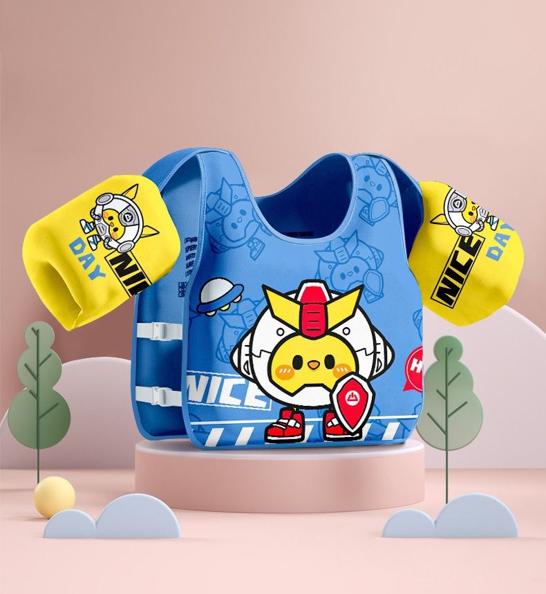 Nicht aufblasbare Auftriebsweste für Kinder, Jungen und Mädchen, schwimmender Ärmel-Armkreis für Baby-Anfänger_voghion.com