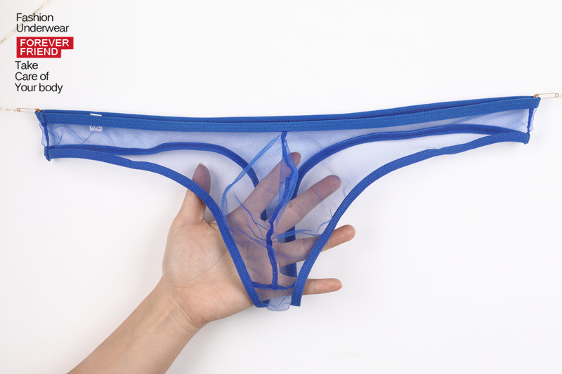 Intimo da uomo in rete che modella la prospettiva pantaloni da uomo a vita bassa borsa di grandi dimensioni trench perizoma intimo da uomo_voghion.com