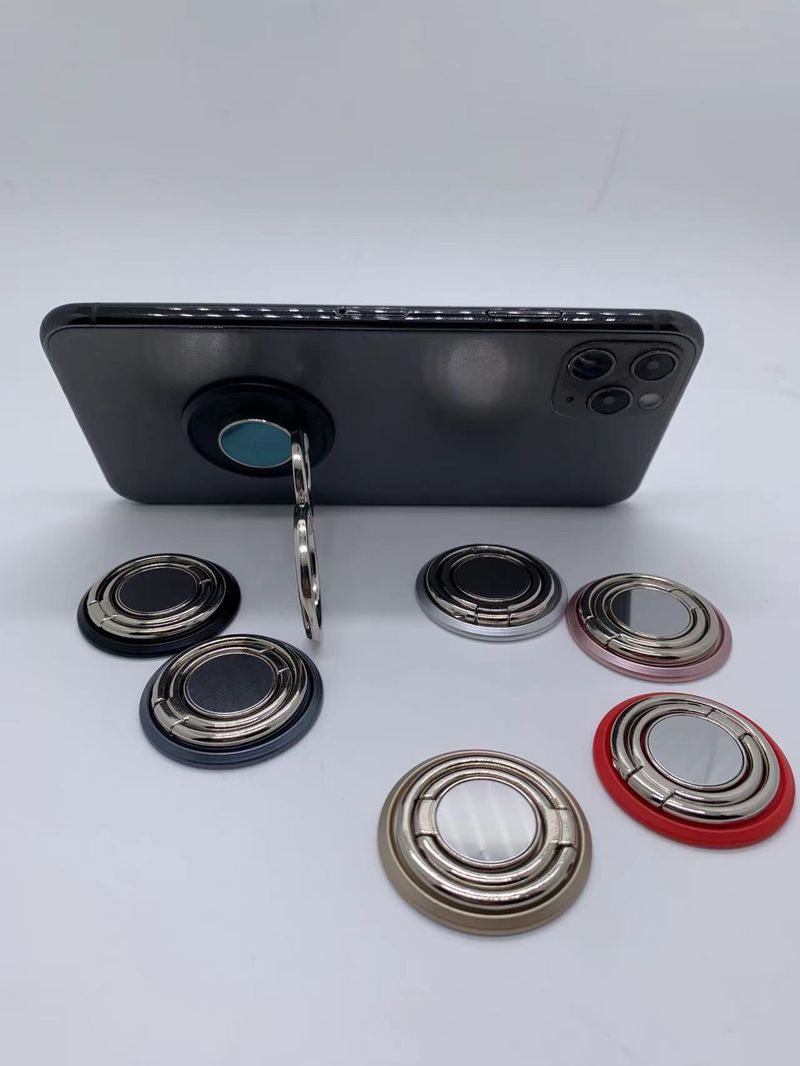 Music Festival Circular Magic Car Phone Metal Folding Finger Ring Buckle Adhesive Portable Lazy Man Holder_voghion.com