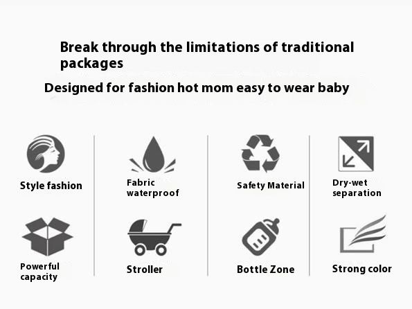 Large capacity foldable mother and bed with multi-purpose integrated design, baby bag, portable shoulder mommy bag_voghion.com