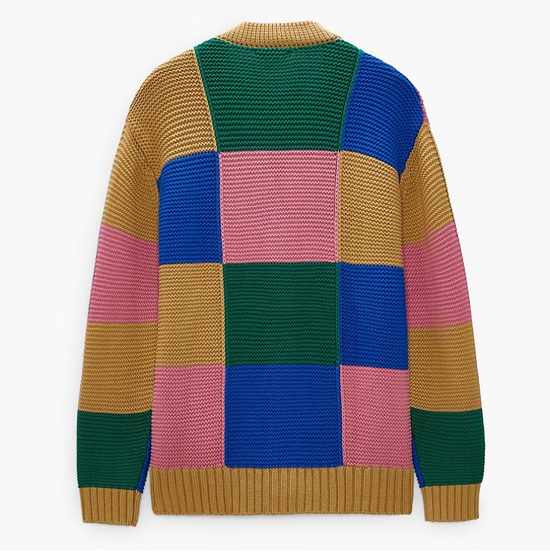 Popular Fashion Cardigan Sweater Autumn Winter Multi-color Jacquard Trendy Men's Knitted Jacket_voghion.com