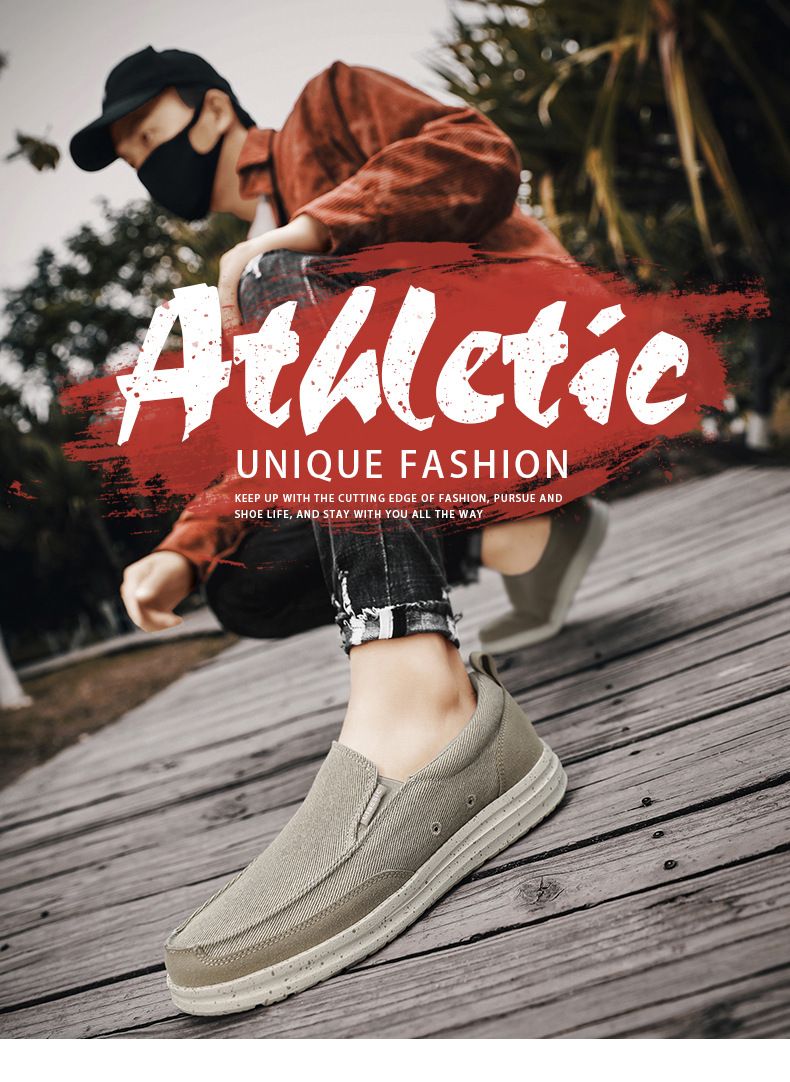 Nouveaux mocassins en toile de grande taille, chaussures décontractées en tissu populaires pour le printemps et l'été, chaussures pour hommes ultra légères_voghion.com