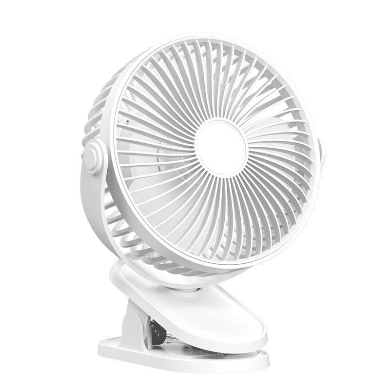 6-tommer Clip Fan Mini Bærbar Opladning Lang Batterilevetid Ventilator, Office Desktop Sovesal Stor Wind Silent Fan_voghion.com