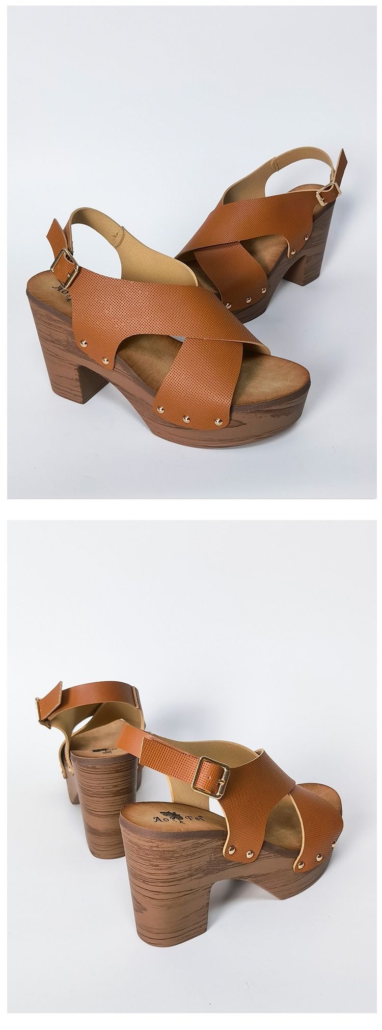 Schuhe 2024 Neue Dicken Hohen Absatz Große Größe Sandalen frauen Einfachheit_voghion.com