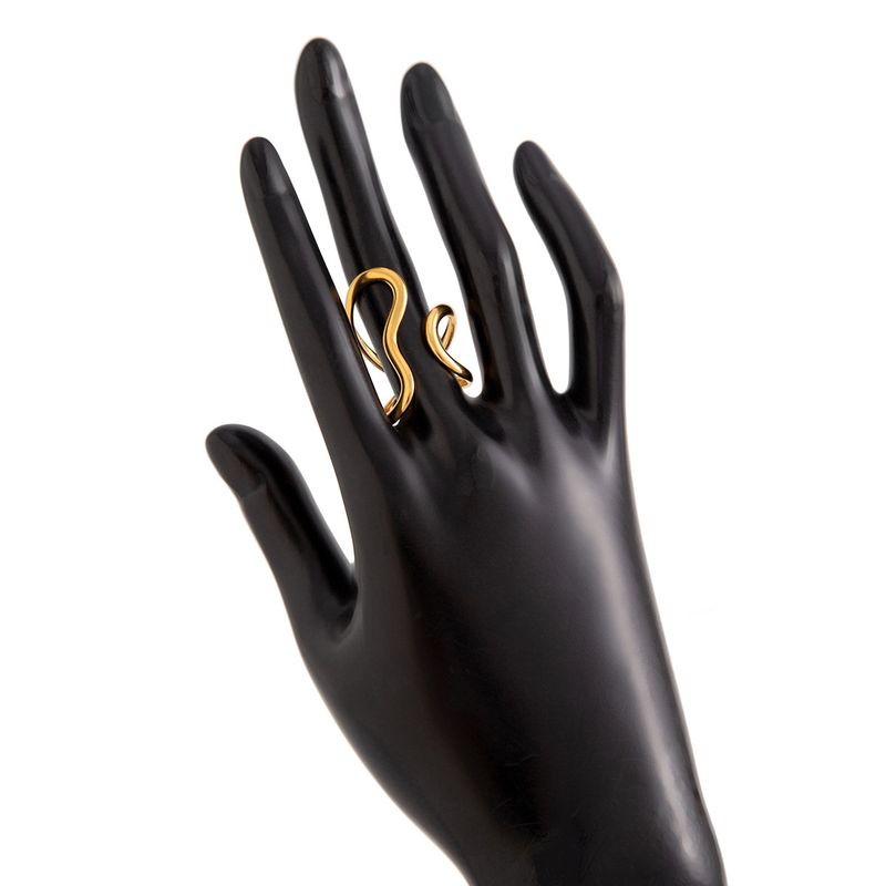simple ins geometric smooth ring bracelet design sense irregular cross open joint ring_voghion.com