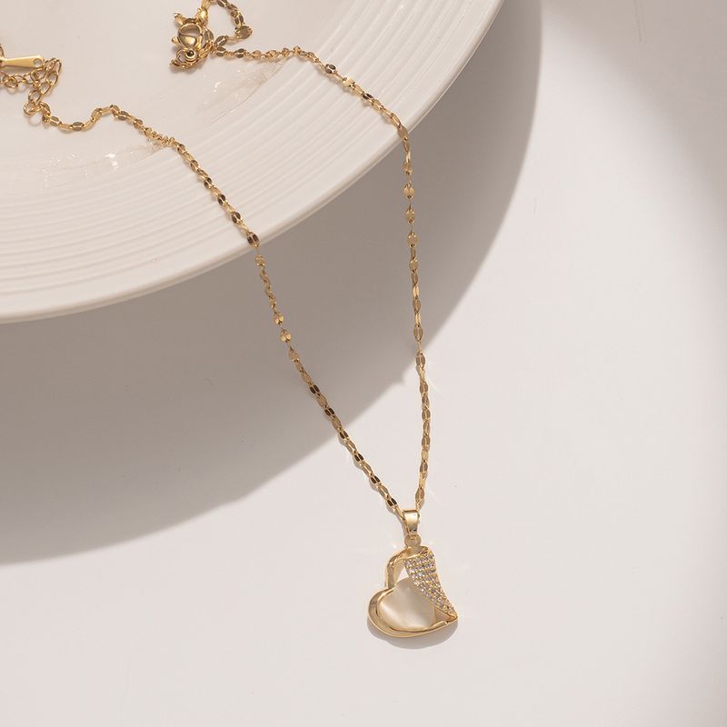 Necklace Women's 2022 New Cat Eye Love Titanium Steel Necklace, Unique Design, Versatile And Colorless Collar Chain_voghion.com
