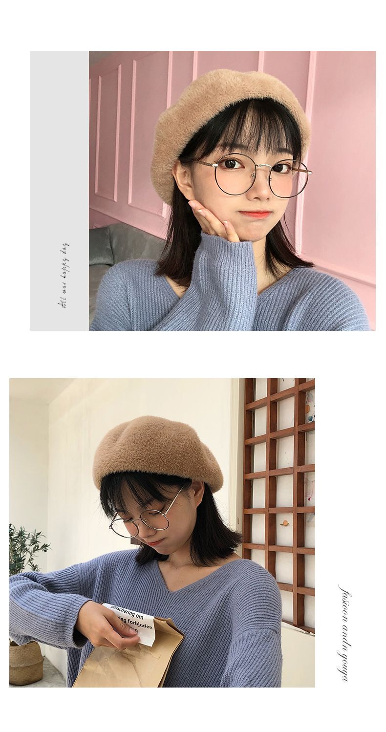 Cappello basco alla moda da donna, invernale, caldo, in misto lana, morbido e lavorato a maglia, design asimmetrico, casual chic, per autunno e inverno, grazioso cappello a forma di bocciolo_voghion.com