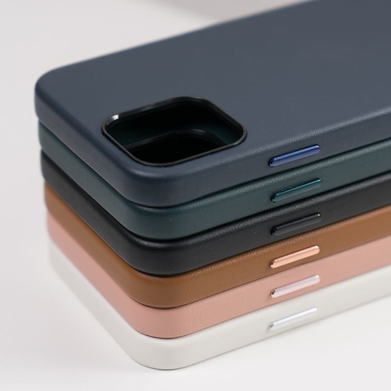 Unbeatable Quality Pure Color Leather Simplicity Iphone14pro Mobile Phone Shell For IPhone 13max Soft Full-Covered 12 Protective Case Mini_voghion.com
