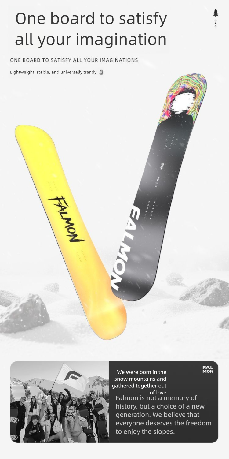 Snowboard completo, snowboard piatto, skateboard per adulti, due pezzi, set per principianti, uomo e donna_voghion.com