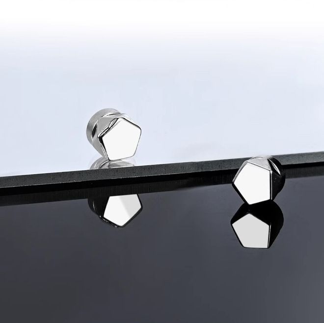 Clip Earrings For Men Without Pierced Ears, Trendy And Handsome, High End And Not Easy To Fall Off, Magnet, Geometric Niche Simple Accessories_voghion.com