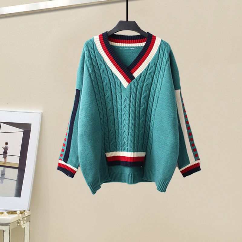 Women's Clothing Large Size Women's Winter Suits For Women New Lazy Style Loose Sweaters Slim And Versatile Wide Leg Pants Two Piece Suit_voghion.com