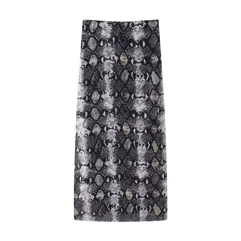 Conjunto de saia e top tubinho de seda com estampa animal para mulheres, primavera de 2025_voghion.com