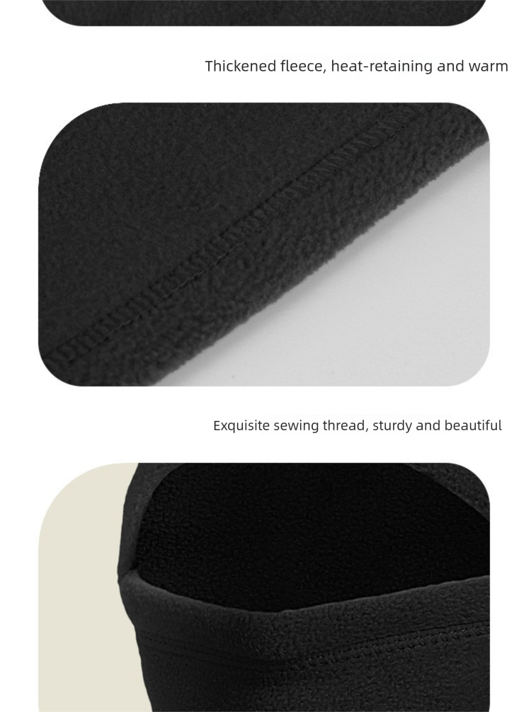 Maschera da ciclismo autunnale e invernale antivento in pile polare integrato più copricapo caldo in velluto, cappello da bandito_voghion.com