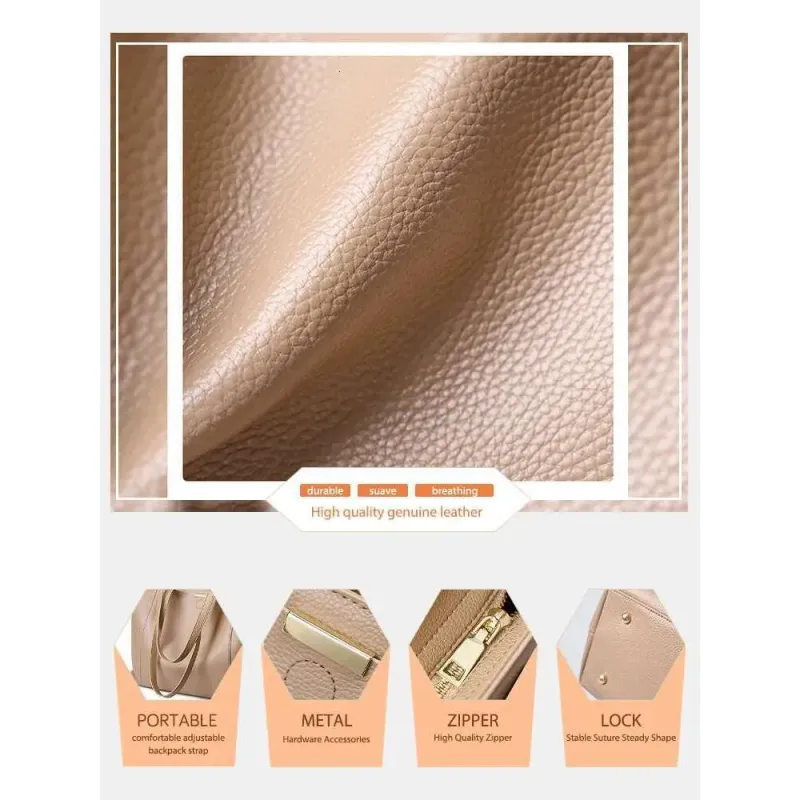 Soft Leather Designer Handbags Large Capacity Women's Tote, Ladies Bag With Front Pocket - Ideal For Notebook, Phone &_voghion.com