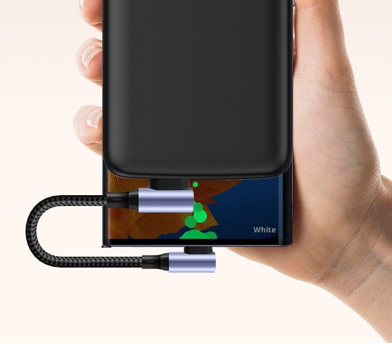 Digitex 0,15 m supersnelle Type-C data-oplaadkabel met hoek van 30 cm voor Android en korte mobiele telefoon_voghion.com