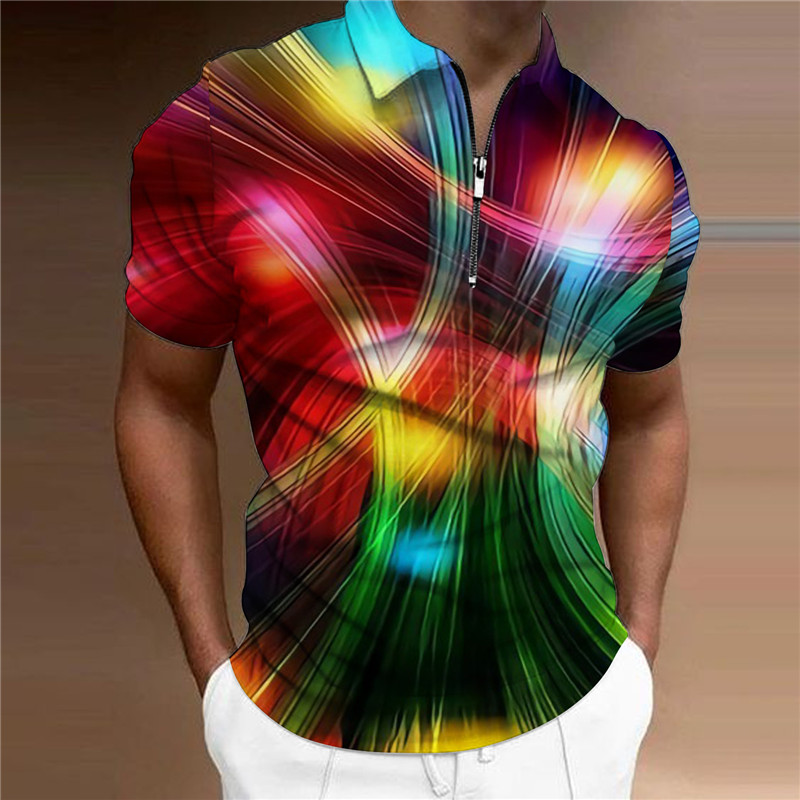 2023 sommar ny lapel kortärmad T-shirt för män fritidspikétröja för företag utomhus_voghion.com