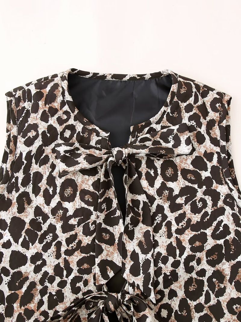 Gilet da donna con lacci modello animale alla moda slim fit primavera 2024 D16104_voghion.com