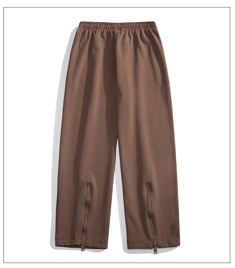 Herren Loose-Fit Freizeithose – Leicht ausgestellt, Unifarben, Minimalistische Streetwear (Schwarz/Dunkelgrau/Erbsengrün/Apricot/Camel, M-XXXL)_voghion.com