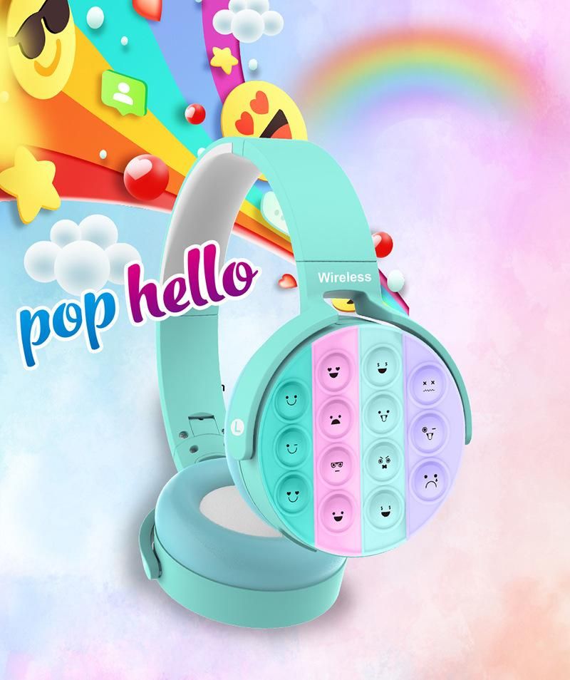 Nouveau PO950 décompression sur l'oreille Emoji PO bulle Bluetooth casque carte enfichable écouteur sans fil_voghion.com