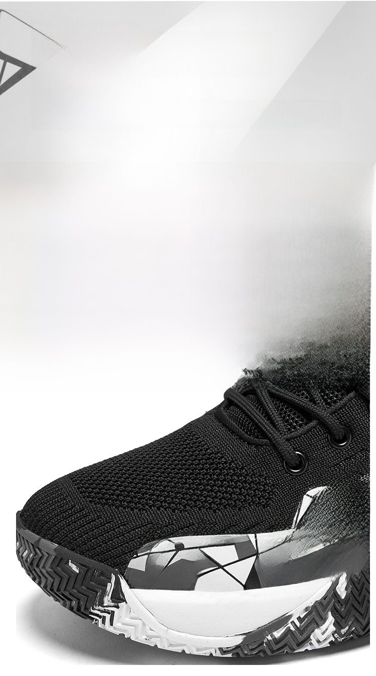 Herrenschuhe Flying Woven Basketballschuhe Frühling und Herbst High-Top Sneaker Tide Mesh Camouflage Jugend Student Trainingsschuhe_voghion.com