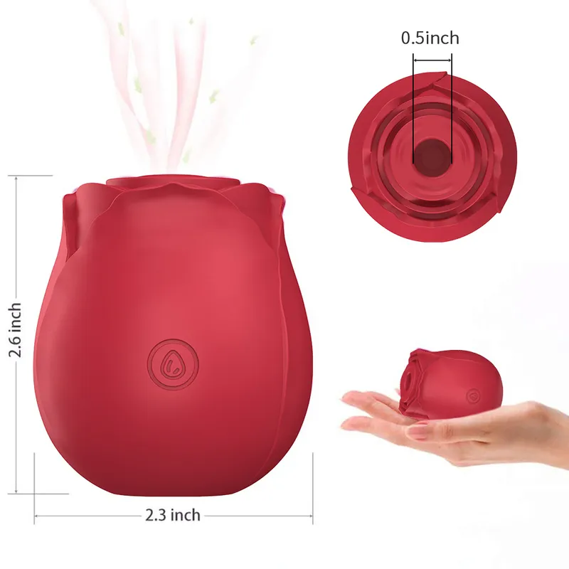 Vibromasseur à succion en forme de Rose, bonne ventouse de mamelon intime, léchage Oral, Stimulation du Clitoris, sexe puissant_voghion.com