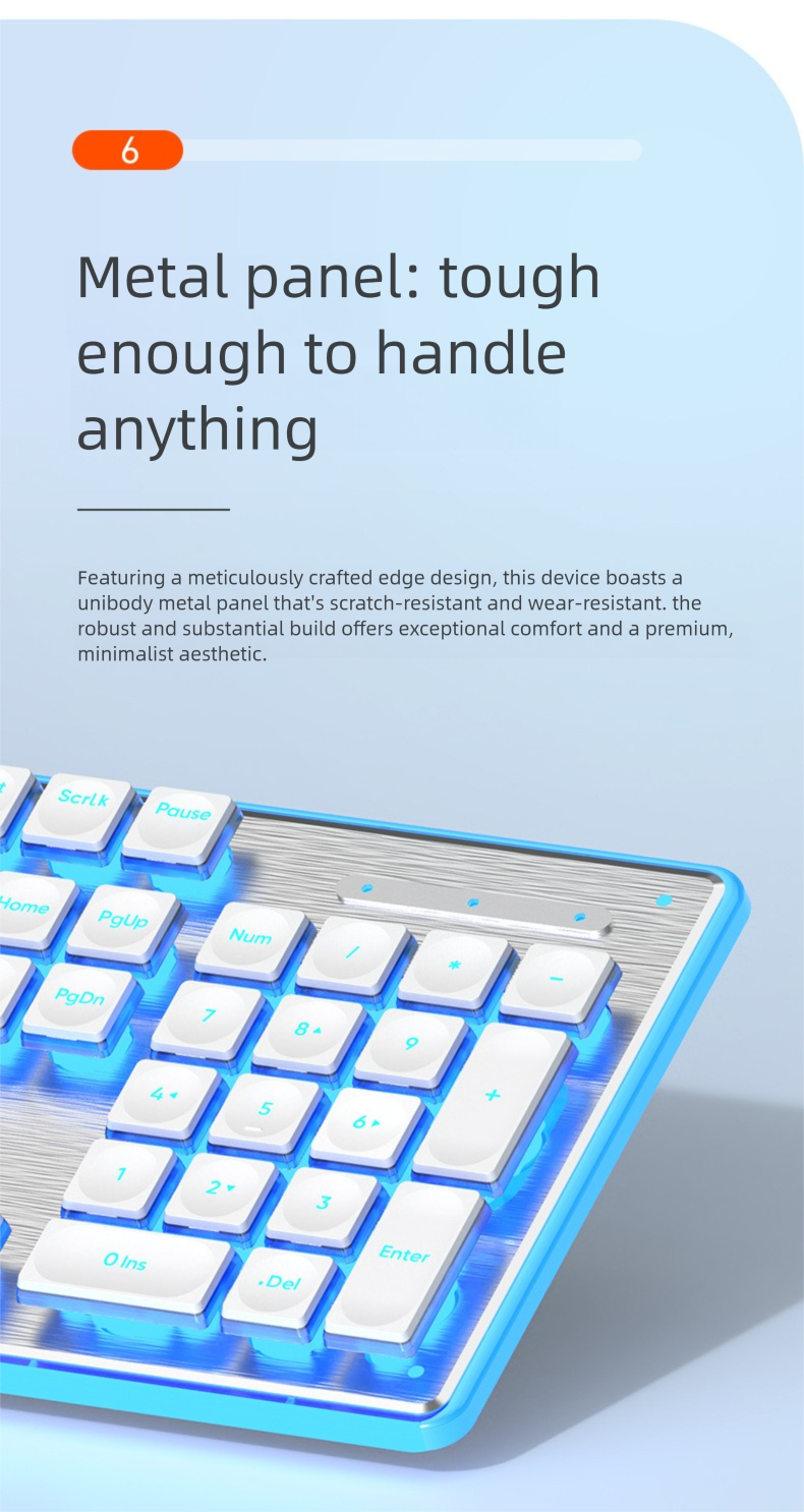 Wired Mechanical Feel Keyboard Waterproof Silent Ultra-thin Gaming E-sports Office Typing Desktop Laptop_voghion.com