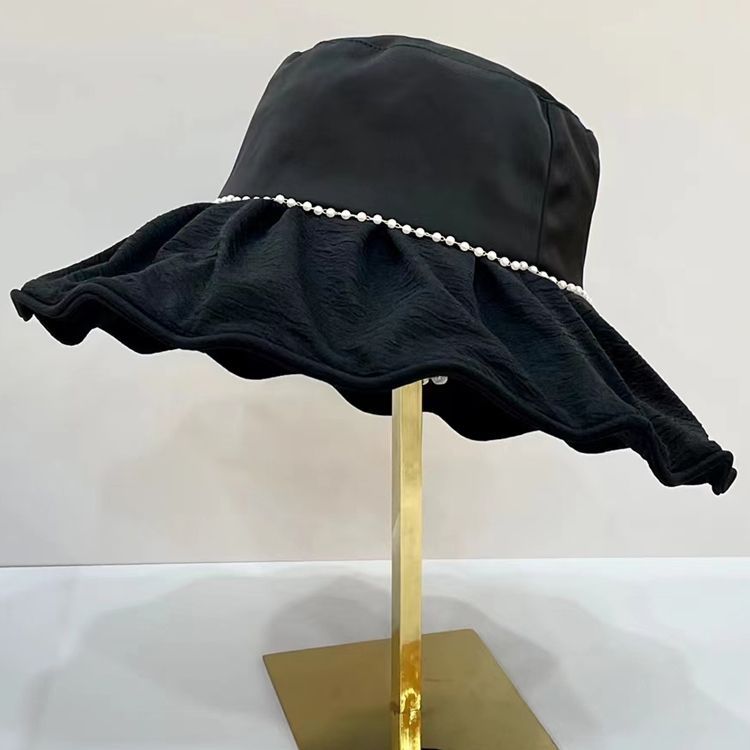 Lace Big Eaves Bucket Hat Damen Saison Dünn Atmungsaktiv Sonnenschutz Sonnenschutz Sonnenhut_voghion.com