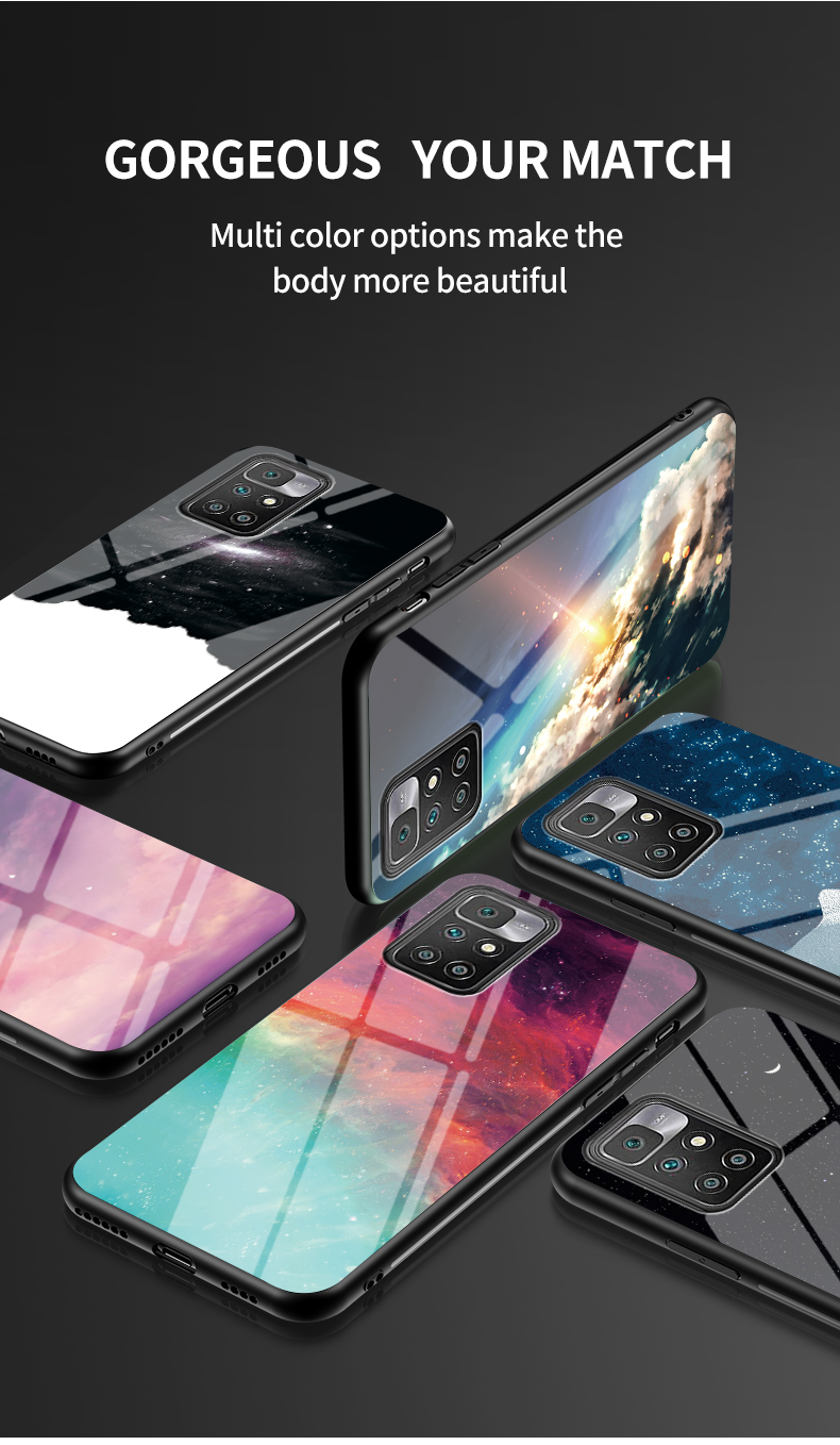 For Redmi10 Case ZROTEVE Starry Tempered Glass Cover For Xiaomi Redmi 10 C 10A 10C 9 9A 9C Xiomi Redmi10A Redmi10C_voghion.com