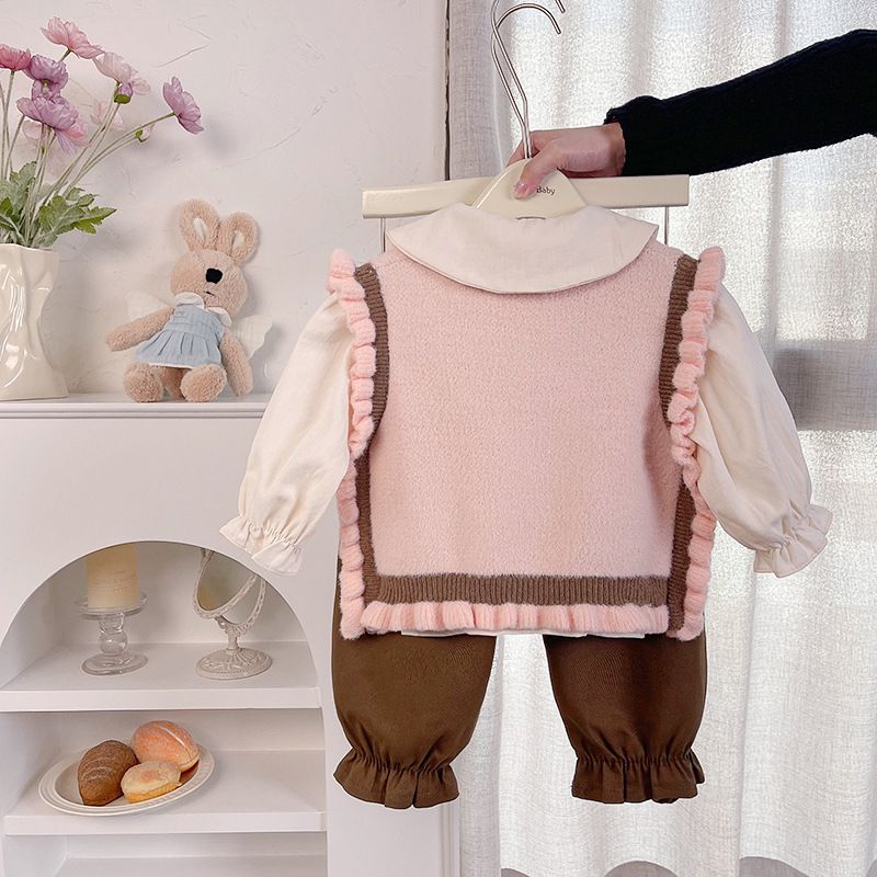 Mädchenpullover, Strickpullover, stylische Babyweste, Cartoon-Outfit für Frühling und Herbst_voghion.com