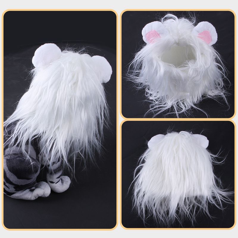 Copricapo Parrucca Cappello Animale Domestico Cane Cucciolo Gatto Costume Copricapo Leone_voghion.com