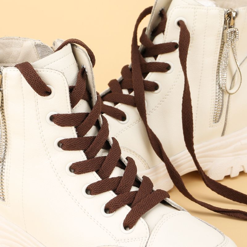 Lacci per scarpe bianchi in poliestere a trama semplice, lacci per scarpe da ginnastica bianchi piatti e colorati_voghion.com